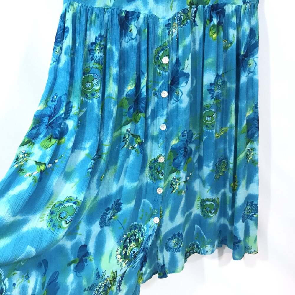 Vintage 80s 90s Casual Floral Midi Dress Multicolor BILA,L - Picture 2 of 9